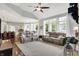 Spacious living room with ample natural light from large windows and an open floor plan at 2535 Dawn Ridge Dr, Westfield, IN 46074