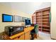 Office with custom built in shelves, carpet, and lots of desk space at 3295 Allison Ct, Carmel, IN 46033