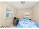 Neutral bedroom with two windows and a blue comforter at 3338 Orchard Ave, Indianapolis, IN 46218