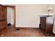 Bedroom with hardwood floors and lamp with natural light at 341 Barton Ave, Indianapolis, IN 46241