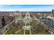 Sweeping aerial view of Indianapolis with a war memorial, parks, and vibrant city streets at 350 N Meridian St # 705, Indianapolis, IN 46204