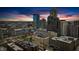 Scenic aerial of downtown with city skyline, multiple skyscrapers and illuminated building rooftops at 350 N Meridian St # 705, Indianapolis, IN 46204
