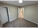 Neutral bedroom featuring modern carpet, two doors and ample space at 3861 Candle Berry Dr, Indianapolis, IN 46235