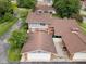 Bird's-eye view showcasing the home's layout, garage, and surrounding neighborhood at 3975 Offshore Dr, Columbus, IN 47203