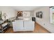 Open living room featuring hardwood floors, modern furnishings, and neutral wall colors at 3975 Offshore Dr, Columbus, IN 47203