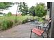Outdoor seating area on wooden deck with scenic view, perfect for entertaining at 4029 Gamay Ln, Indianapolis, IN 46254