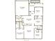 Detailed floor plan showcasing the layout of a two-bedroom home with 2-car garage at 4209 Switchgrass Way, Indianapolis, IN 46237