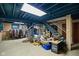 Unfinished basement with visible ductwork, water heater, laundry rack, and potential for ample storage space at 4736 Rocky Knob Ln, Indianapolis, IN 46254