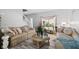 Elegant living room featuring stylish furniture, decor, and wood-look flooring at 4736 Rocky Knob Ln, Indianapolis, IN 46254