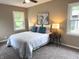 Bedroom with large bed, carpeted floor, and neutral colored walls at 5348 Crittenden Ave, Indianapolis, IN 46220