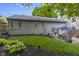Well-maintained backyard with grass, mulched beds, and a patio dining area perfect for relaxing outdoors at 5543 N Pennsylvania N St, Indianapolis, IN 46220