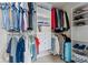 Walk-in closet offering ample storage with shelving and hanging rods at 7051 E Bean Blossom Dr, Camby, IN 46113