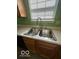 Close-up of a double-basin kitchen sink with stainless steel fixtures and ample counter space at 7549 Stockard St, Indianapolis, IN 46239