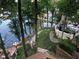 Outdoor event space with lake views and multiple boats docked nearby at 8301 Reef Ct, Indianapolis, IN 46236