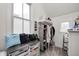Walk-in closet featuring custom organizers and shelves at 10479 Dusty Rose Dr, Zionsville, IN 46077