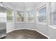 Bright breakfast nook area with large windows offering a scenic outdoor view at 12277 E Harvest Glen Dr, Indianapolis, IN 46229