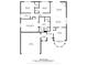 Floor plan displays layout with three bedrooms, three baths, living room, dining area and kitchen at 12277 E Harvest Glen Dr, Indianapolis, IN 46229