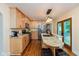 Stylish kitchen with a breakfast bar, pendant lighting, and updated appliances for modern living at 126 N Darlington St, Jamestown, IN 46147