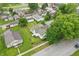 Aerial shot showcasing the property's landscaping, surrounding neighborhood, and street access at 1331 S 9Th St, Noblesville, IN 46060