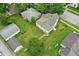 Birds eye view of the property showing the house, yard, and surrounding neighborhood streets at 1331 S 9Th St, Noblesville, IN 46060
