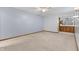 The main bedroom is spacious with a ceiling fan and ensuite bathroom for maximum convenience at 150 Dominion Dr, Zionsville, IN 46077