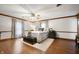 Bedroom with a ceiling fan, window and hardwood floors at 2708 N 400 E, Greenfield, IN 46140