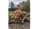 Inviting bonfire area perfect for cool evenings with mature trees in the background at 2708 N 400 E, Greenfield, IN 46140