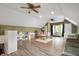 Bonus room with a ceiling fan, hardwood floors, and a couch at 2708 N 400 E, Greenfield, IN 46140