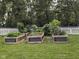 Raised garden beds offer an inviting space for gardening and enjoying the outdoors at 2708 N 400 E, Greenfield, IN 46140