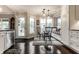 Bright kitchen breakfast nook with built-in bench seating and backyard views at 2949 River Bay N Dr, Indianapolis, IN 46240
