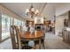 This formal dining room features vaulted ceilings, views, and an open floor plan at 3585 Bay Rd N Dr, Indianapolis, IN 46240