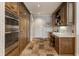 Kitchen showcases tile floors, built in double oven, and lots of storage at 3585 Bay Rd N Dr, Indianapolis, IN 46240