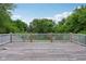 Large wooden deck with white railing, surrounded by lush greenery at 3713 W 98Th St, Carmel, IN 46032