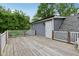 Expansive wooden deck offering views of the surrounding landscape and home exterior at 3713 W 98Th St, Carmel, IN 46032
