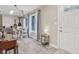 Cozy dining area featuring light-colored walls, flooring, and a chandelier at 3713 W 98Th St, Carmel, IN 46032