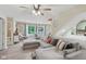 Open concept living area features a huge sectional and plenty of space to unwind at 3713 W 98Th St, Carmel, IN 46032