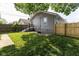 An overview of the backyard featuring a well-maintained lawn and partial wooden fence at 3822 Spann Ave, Indianapolis, IN 46203