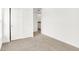 Bedroom features sliding closet doors, neutral carpet, white walls, and natural light at 4390 Red Pine Dr, Bargersville, IN 46106