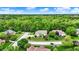 An aerial view of a charming neighborhood with tree-lined streets and beautifully maintained homes at 5268 Woodfield Dr N, Carmel, IN 46033