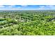 Expansive aerial view of a lush, green neighborhood with many trees and a bright blue sky at 5268 Woodfield Dr N, Carmel, IN 46033