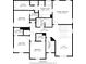 Upper level floorplan featuring bedrooms, bathrooms, laundry and loft with dimensions at 527 Macintosh Ln, Danville, IN 46122