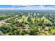 Beautiful aerial shot showing the property near the golf course amidst lush greenery and trees at 5506 Kessler Blvd N Dr, Indianapolis, IN 46228