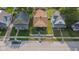 Aerial view of a charming home with well-maintained landscaping and a welcoming front yard at 60 S 8Th Ave, Beech Grove, IN 46107