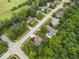 Aerial view showing homes nestled among green trees in a well-kept neighborhood at 6363 Harmonridge Ct, Indianapolis, IN 46278