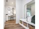 Welcoming entryway featuring a bench with storage and stylish decor at 6841 Seabiscuit Rd, Whitestown, IN 46075