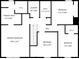 Second floor plan featuring the primary bedroom, bathroom, laundry room, and additional bedrooms with closet space at 705 Treyburn Lakes Way, Indianapolis, IN 46239