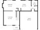 Detailed first floor plan showcasing the layout of the living room, dining area, kitchen, bath, and garage at 705 Treyburn Lakes Way, Indianapolis, IN 46239