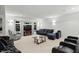 Finished basement features plush seating, a large TV, and cozy carpeting at 7138 Nile Ridge Ct, Indianapolis, IN 46236
