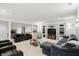 Spacious finished basement offers entertainment area, kitchenette, and lounge spaces at 7138 Nile Ridge Ct, Indianapolis, IN 46236