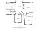 Detailed floor plan showcasing the layout of the home's main floor, including the kitchen, living room, and dining room at 7138 Nile Ridge Ct, Indianapolis, IN 46236